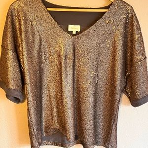ANTHRO Deletta sequin blouse